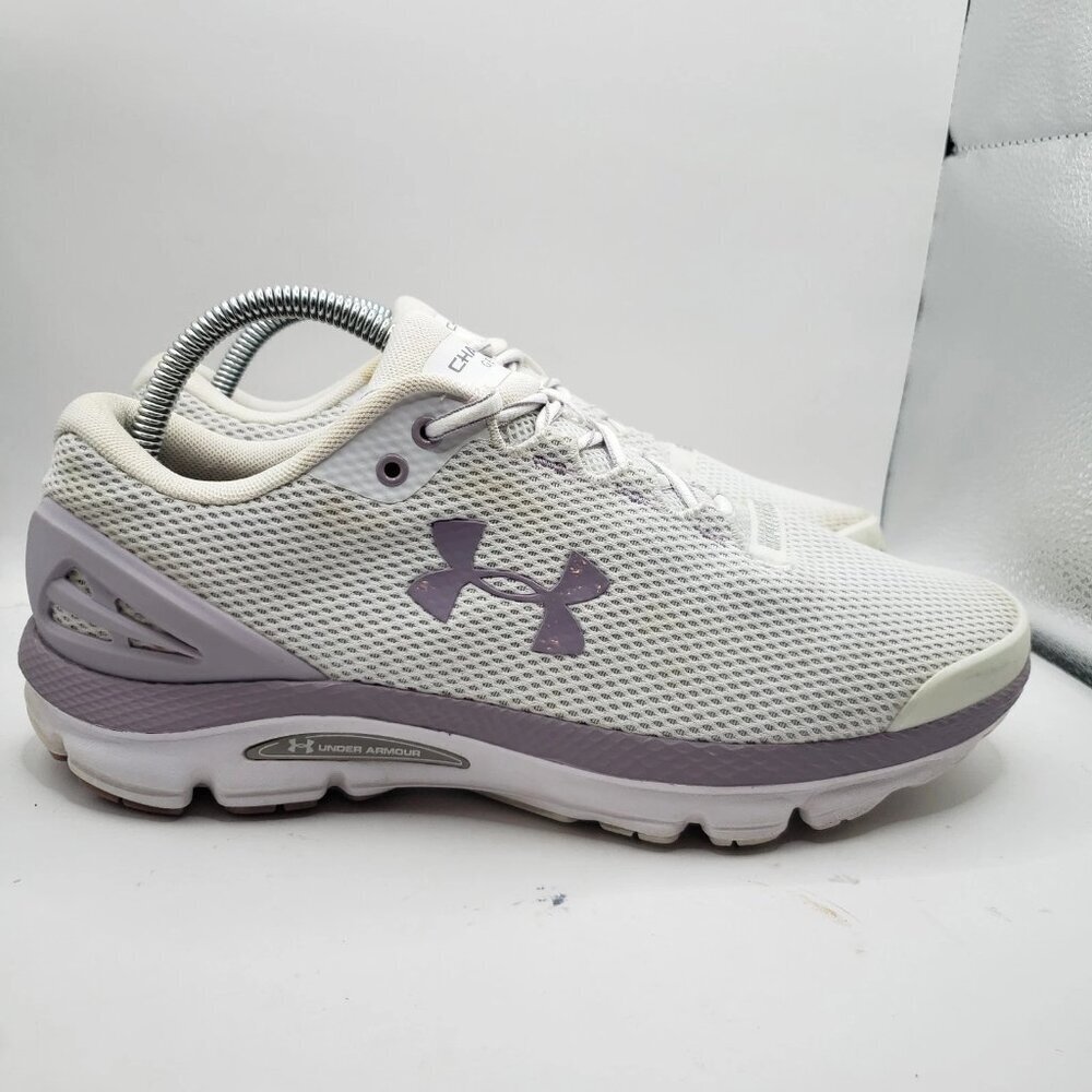 Under Armour Charged Gemini Low Top Athletic Shoes White‎ Pink Womens Size 10